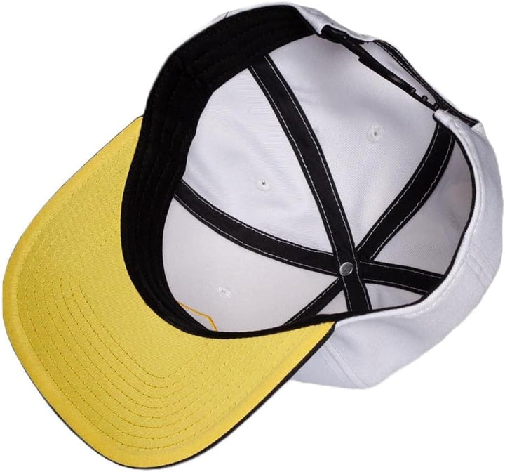 Pikachu Japanese Patch Snapback Baseball Cap - White/Black (One-Size)