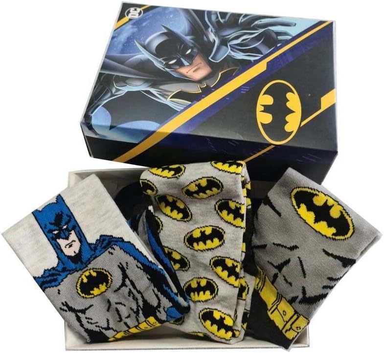 NEW IMPORT Batman Themed Crew Socks 3-Pack (NW1063)