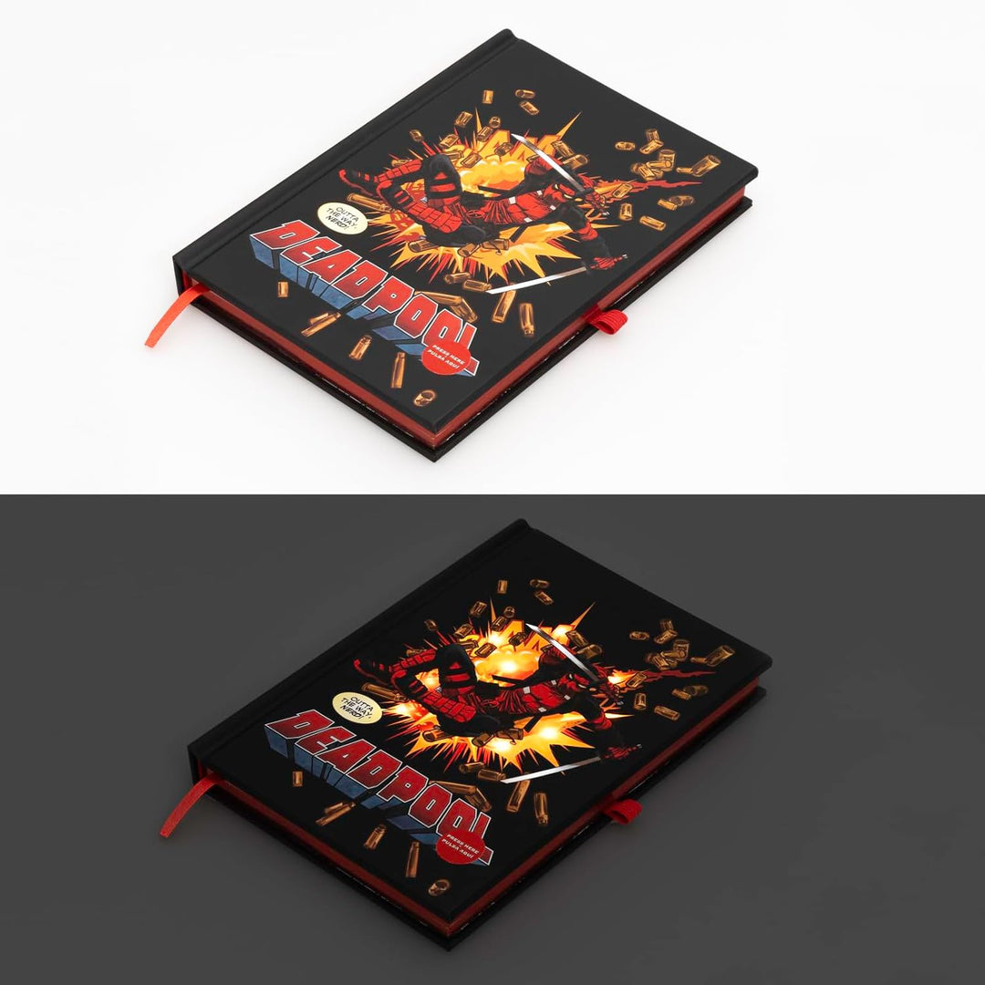 Grupo Erik Marvel Deadpool LED Illuminated Dotted A5 Notebook (GE-MARVEL-DP-A5)