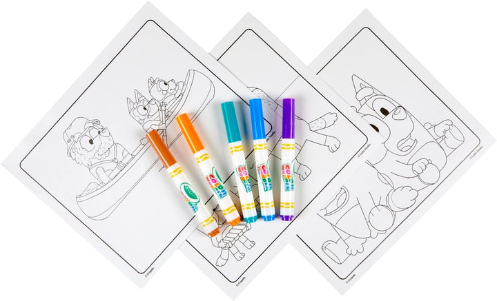CRAYOLA - Bluey Colouring Mess-Free Book with 5 Markers