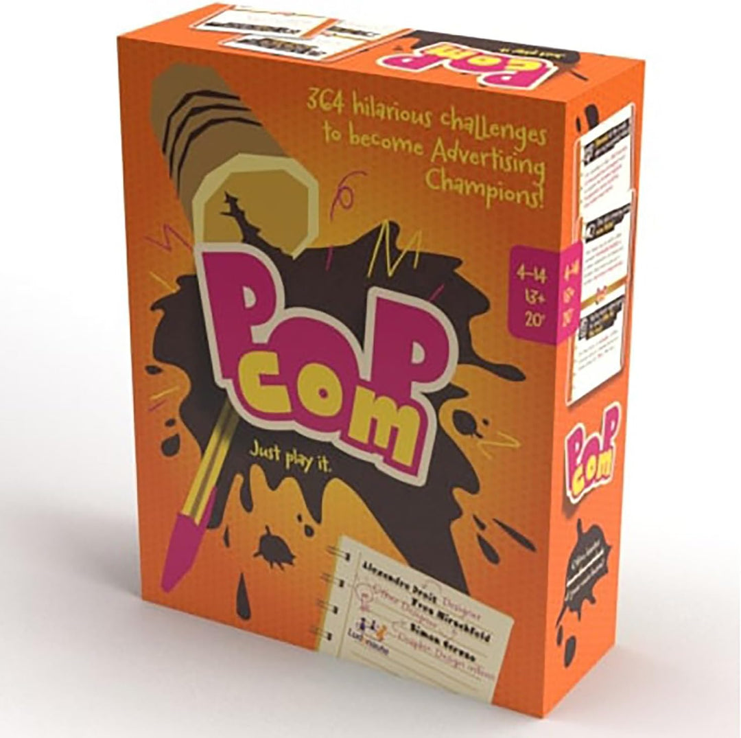 Ludonaute Pop Com - Hillarious Party Game, 364 Challenges to Become Advertising (LUDO-POPCOM)