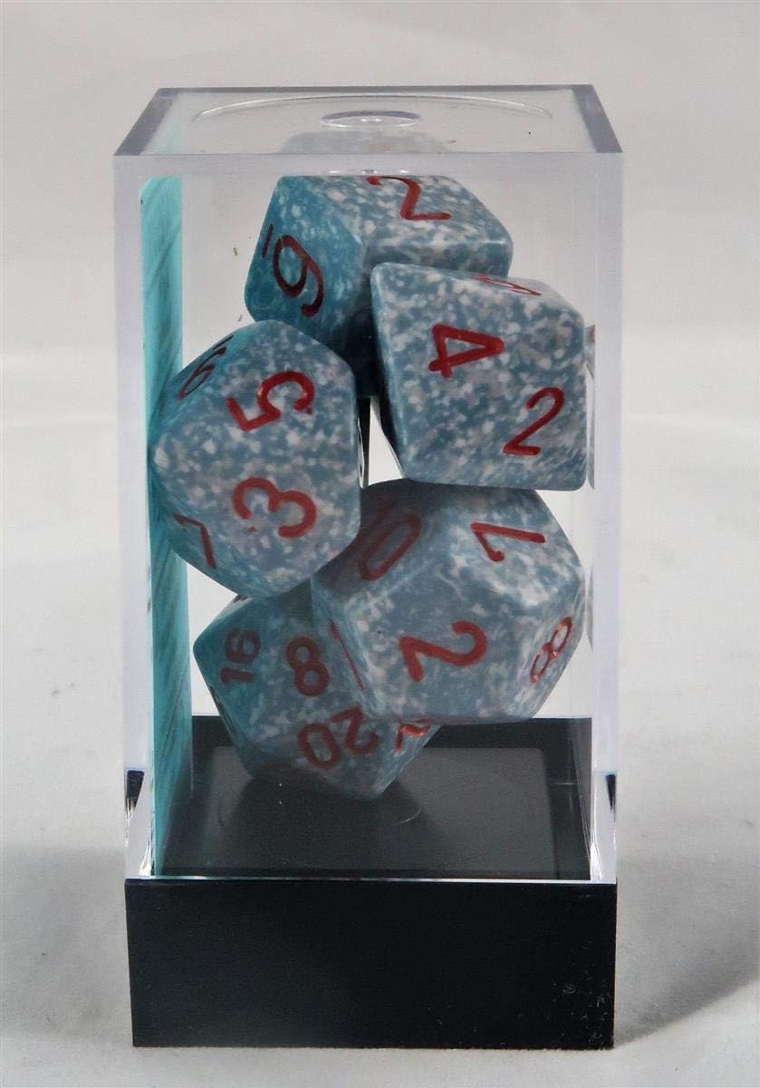 Chessex Manufacturing 25300 Air Speckled Polyhedral Dice Set Of 7 by Chessex Manufacturing