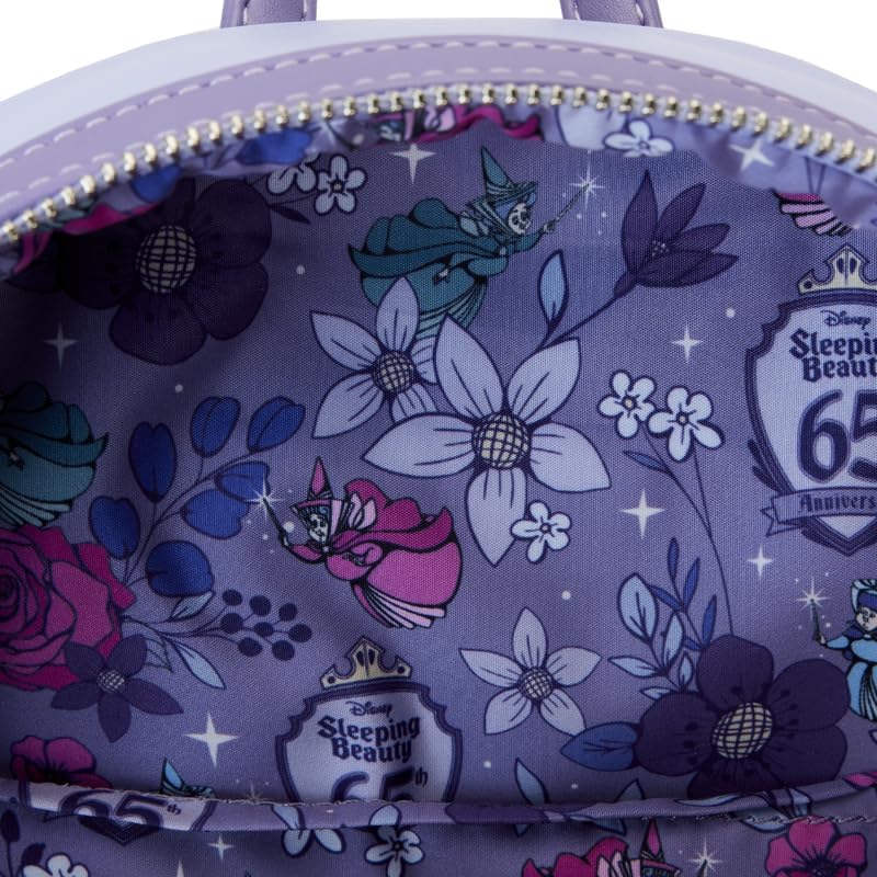 Loungefly Disney Sleeping Beauty 65th Anniversary Floral Scene Double Strap Shoulder Bag