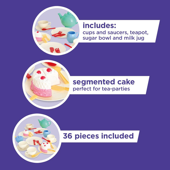 Casdon 33-Piece Tea Set - Pretend Play Toy for Ages 3+