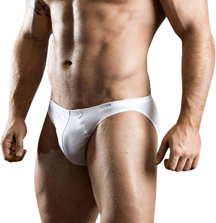 HOM Men's Premium Cotton Micro Briefs, White, XL - Soft, Breathable, and Comfortable Underwear for Everyday Wear