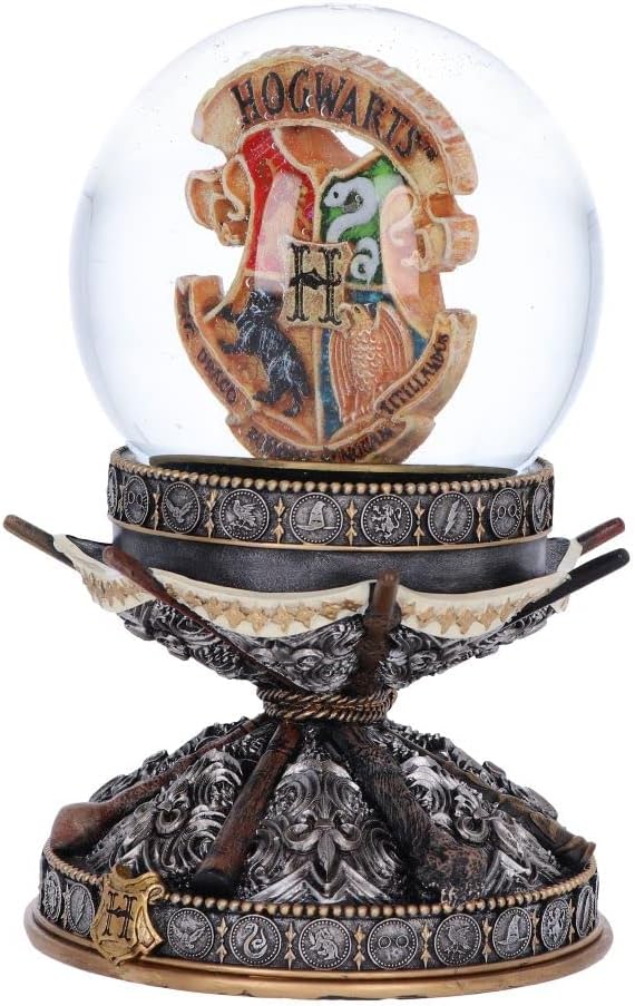 Nemesis Now Officially Licensed Harry Potter Wand Snow Globe, Silver, 16.5cm