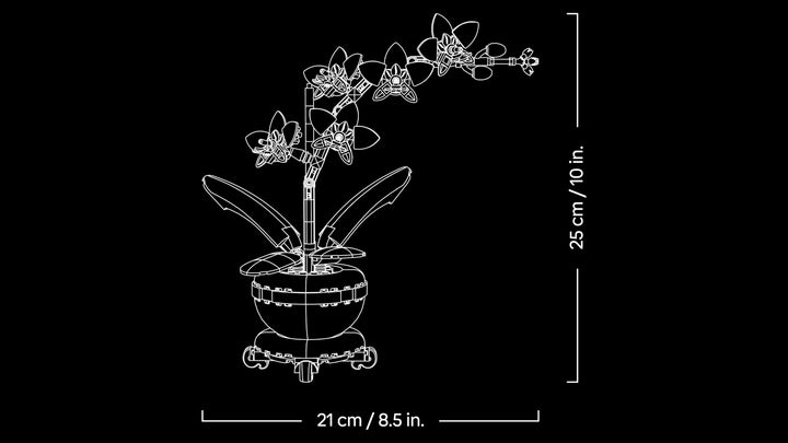 LEGO Botanicals Mini Orchid - Artificial Flower Building Kit for Adults