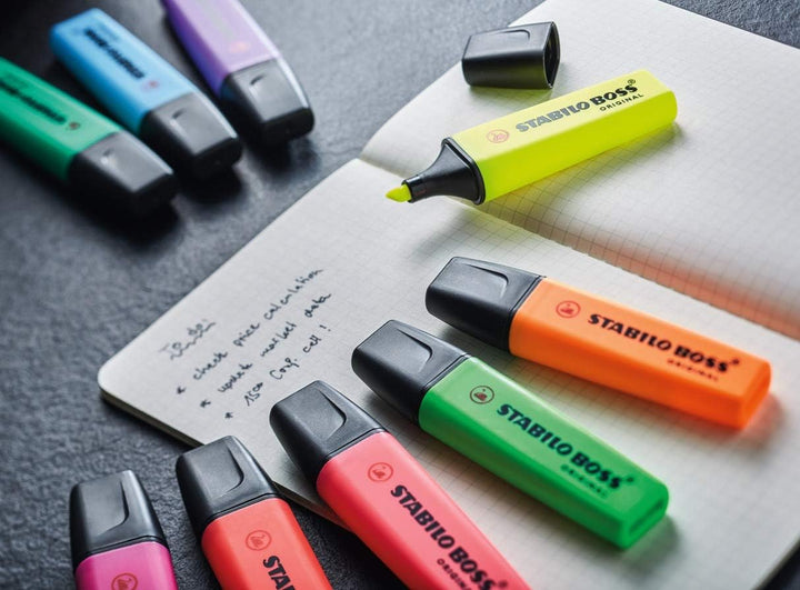 STABILO BOSS ORIGINAL Highlighter Wallet of 8 Assorted Colours