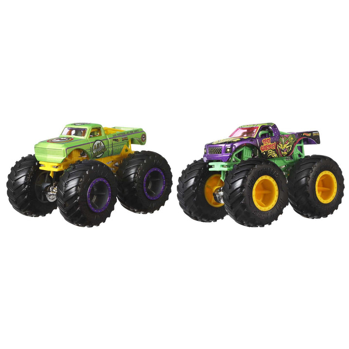 Hot Wheels Monster Trucks 1:64 Demo Doubles 2-Pack - Head-to-Head Battle Vehicles for Kids