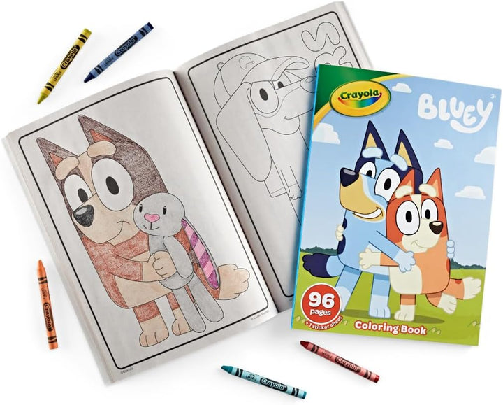 CRAYOLA - Bluey Colouring Book 96 Pages with Sticker Sheet