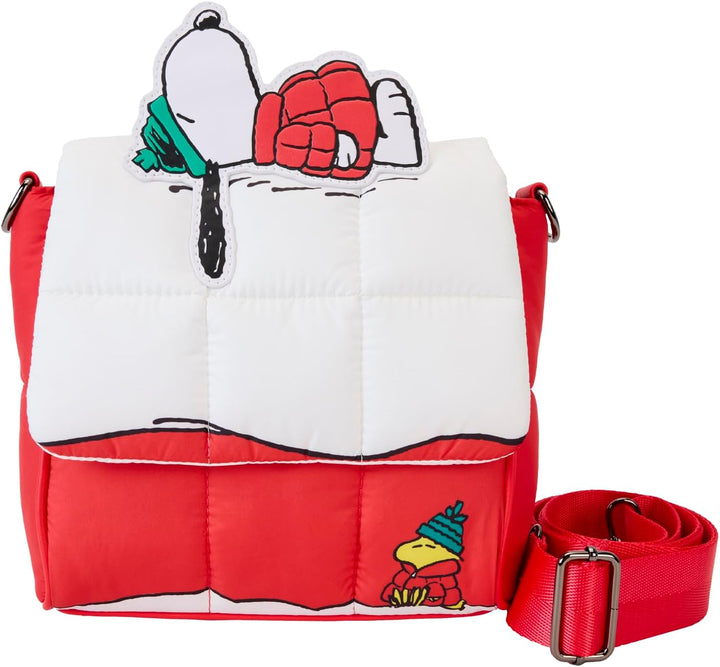 Loungefly Peanuts Snoopy and Woodstock Snow Day Doghouse Crossbody Bag (PNTB0017)