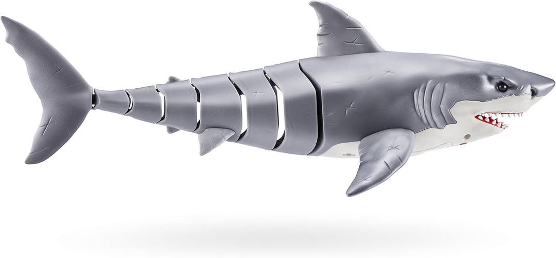 Robo Alive Great White Shark Series 1 by ZURU - Water-Activated Robotic Shark with Light-Up Eyes