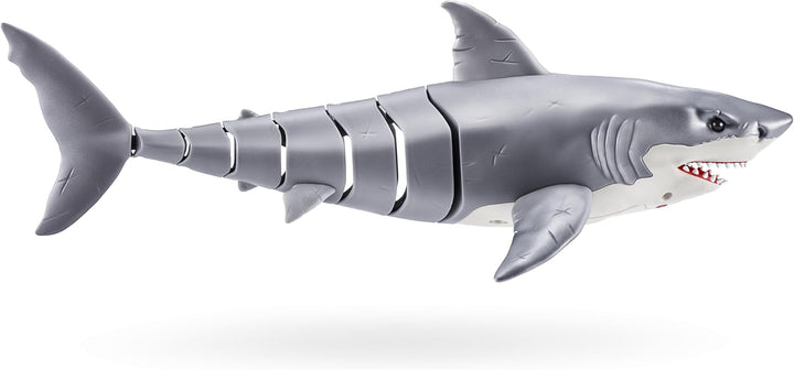 Robo Alive Great White Shark Series 1 by ZURU - Water-Activated Robotic Shark with Light-Up Eyes