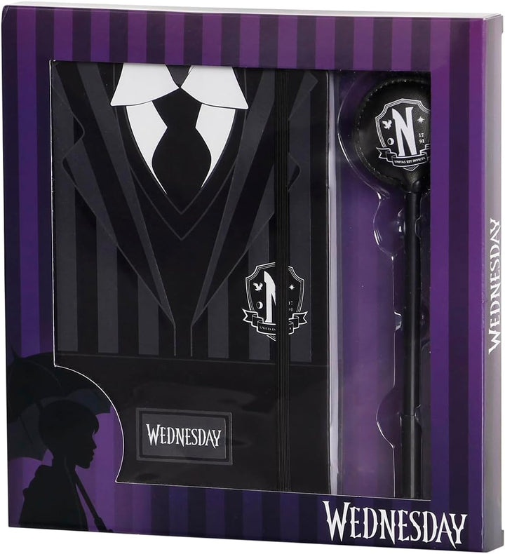 Karactermania Wednesday Uniform Gift Box with Diary and Fashion Ballpoint Pen (Black)