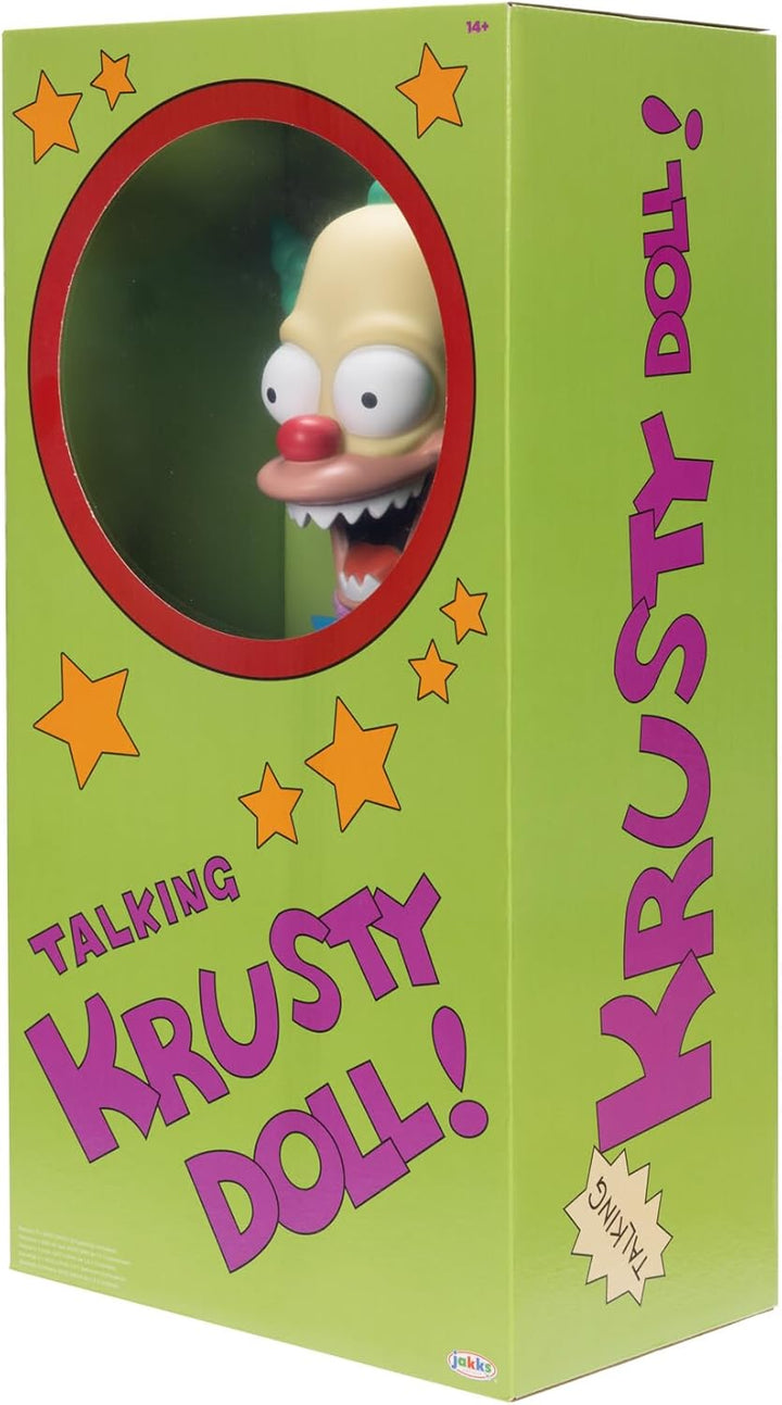 THE SIMPSONS Talking Krusty Doll Plush by Jakks Pacific - Pull-String Phrases & 16" Tall Collectible