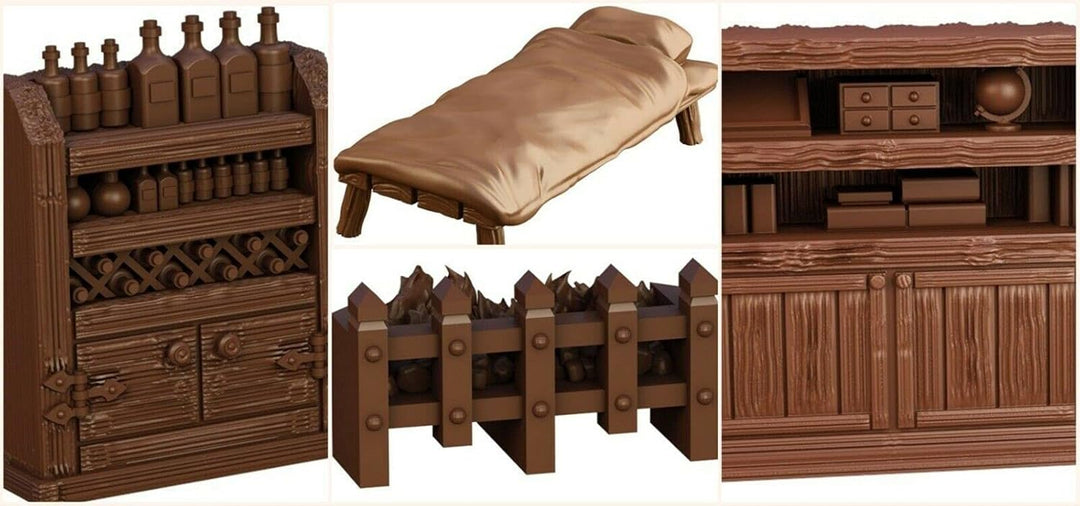 Mantic Games TerrainCrate Adventurers' Crate Tabletop Terrain Set (MGTC135)