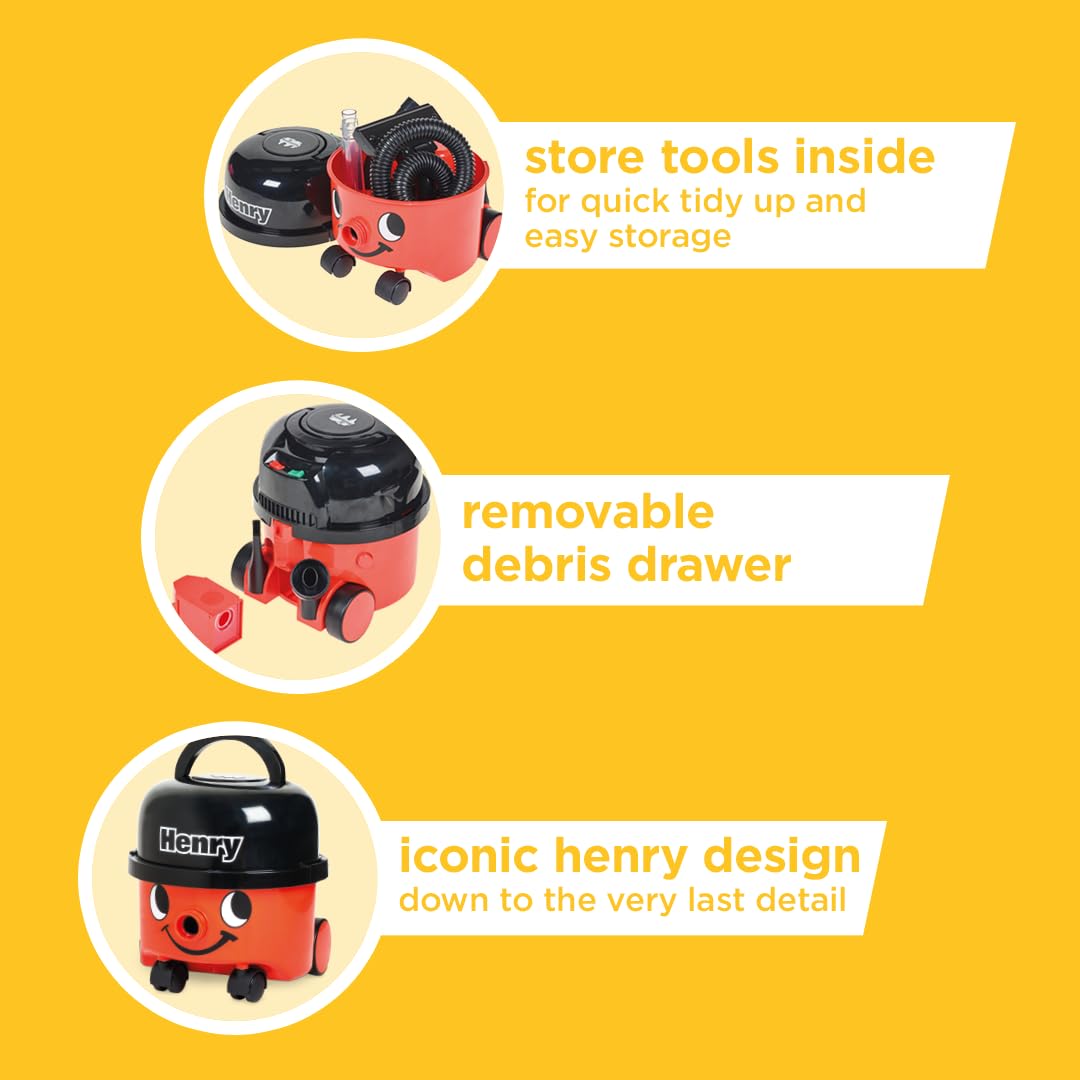 Casdon Henry Vacuum Cleaner Toy - Real Working Suction for Kids 3+
