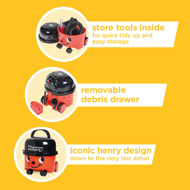 Casdon Henry Vacuum Cleaner Toy - Real Working Suction for Kids 3+