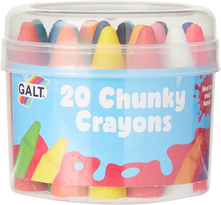 Galt Toys Chunky Crayons - 20 Piece Set, Easy to Hold Crayons for Kids Ages 3+