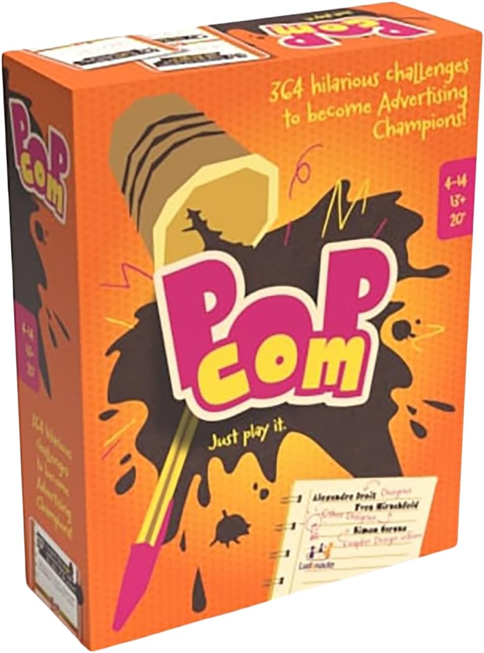 Ludonaute Pop Com - Hillarious Party Game, 364 Challenges to Become Advertising (LUDO-POPCOM)