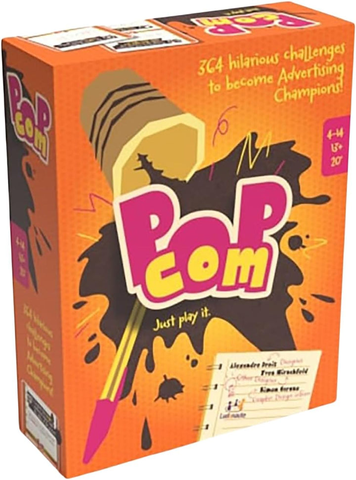 Ludonaute Pop Com - Hillarious Party Game, 364 Challenges to Become Advertising (LUDO-POPCOM)