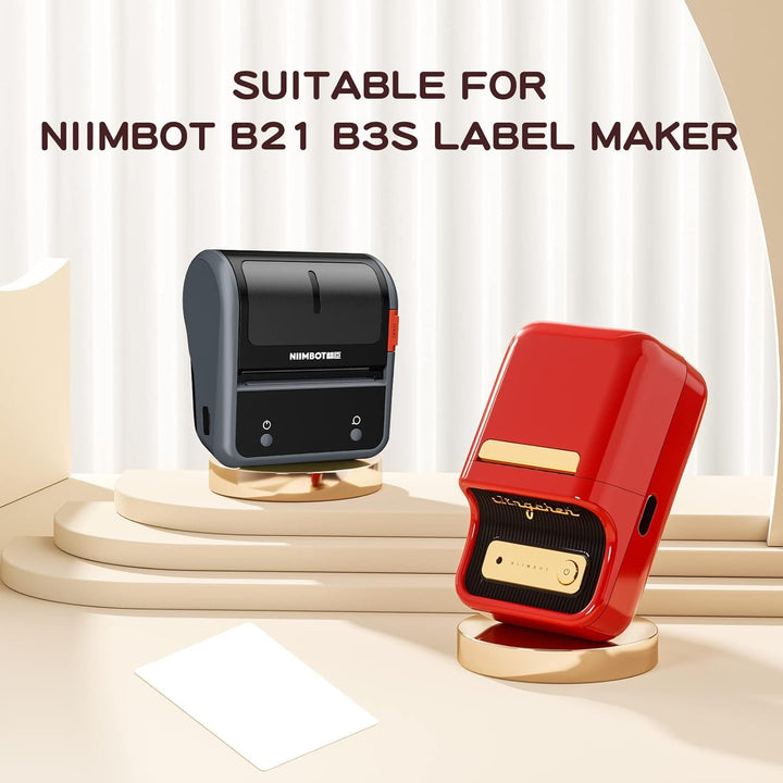 NIIMBOT B21/B3S Label Maker Tape - 1.97" x 2.76" (50x70mm) Waterproof Sticker Paper, 110 Labels per Roll, Strong Adhesive, Tearproof, Oil-Proof, Compatible with NIIMBOT B21 Printer