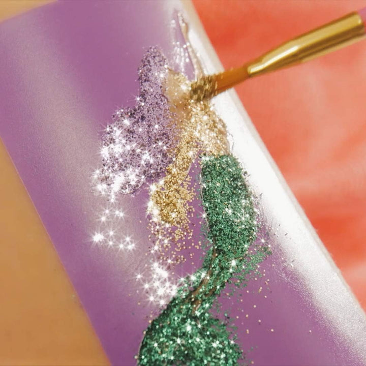 FabLab Glitter Tattoos Kit with Bioglitter, 28 Designs & 4 Sparkly Colors