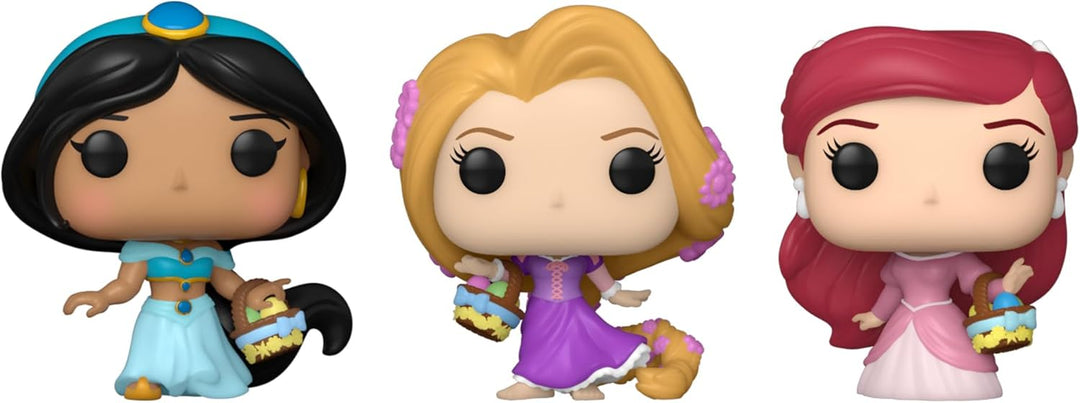 Funko Pop! Disney Princesses - Rapunzel, Ariel, and Jasmine Pocket Pop! Vinyl Figures 3-Pack (76444)