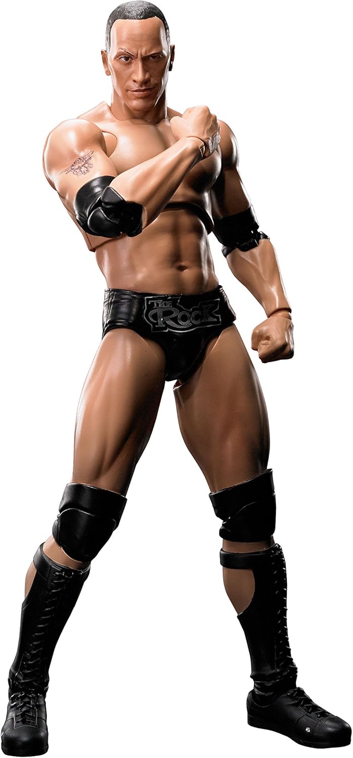 TAMASHII NATIONS WWE The Rock S.H.Figuarts Action Figure - Fully Articulated Collectible for Ages 14+