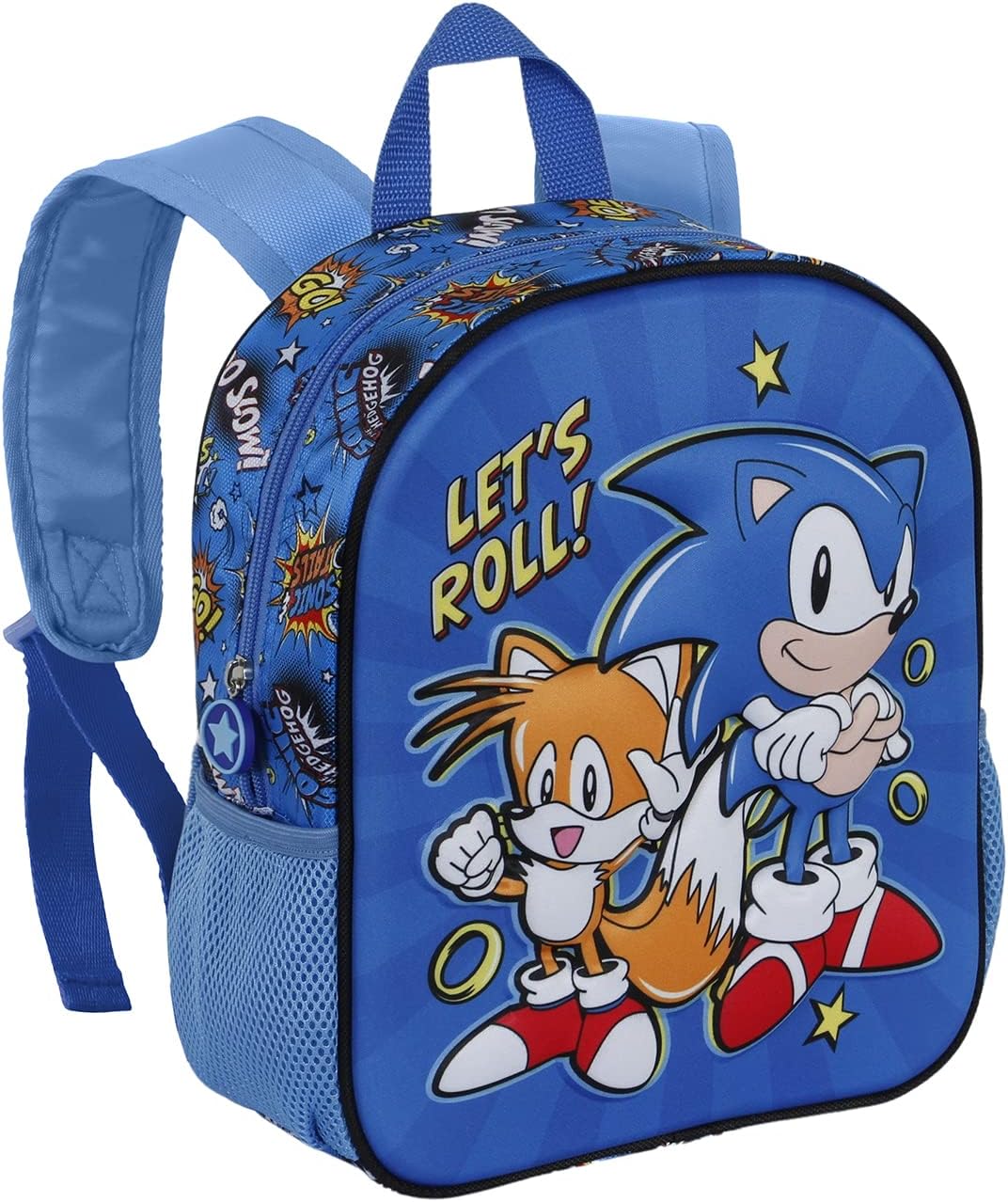 Karactermania Sega-Sonic Lets Roll Small 3D Backpack, Blue (04467)