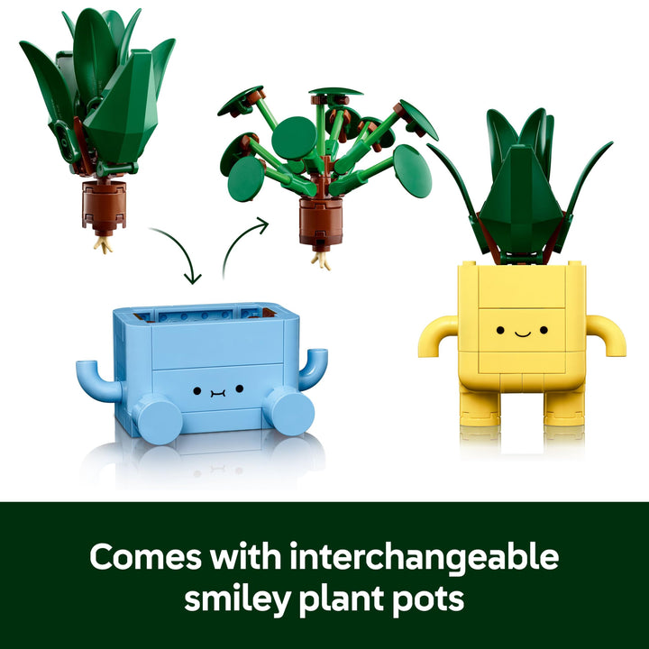 LEGO Botanicals Happy Plants Building Set - 217-Piece Craft Kit for Kids 9+