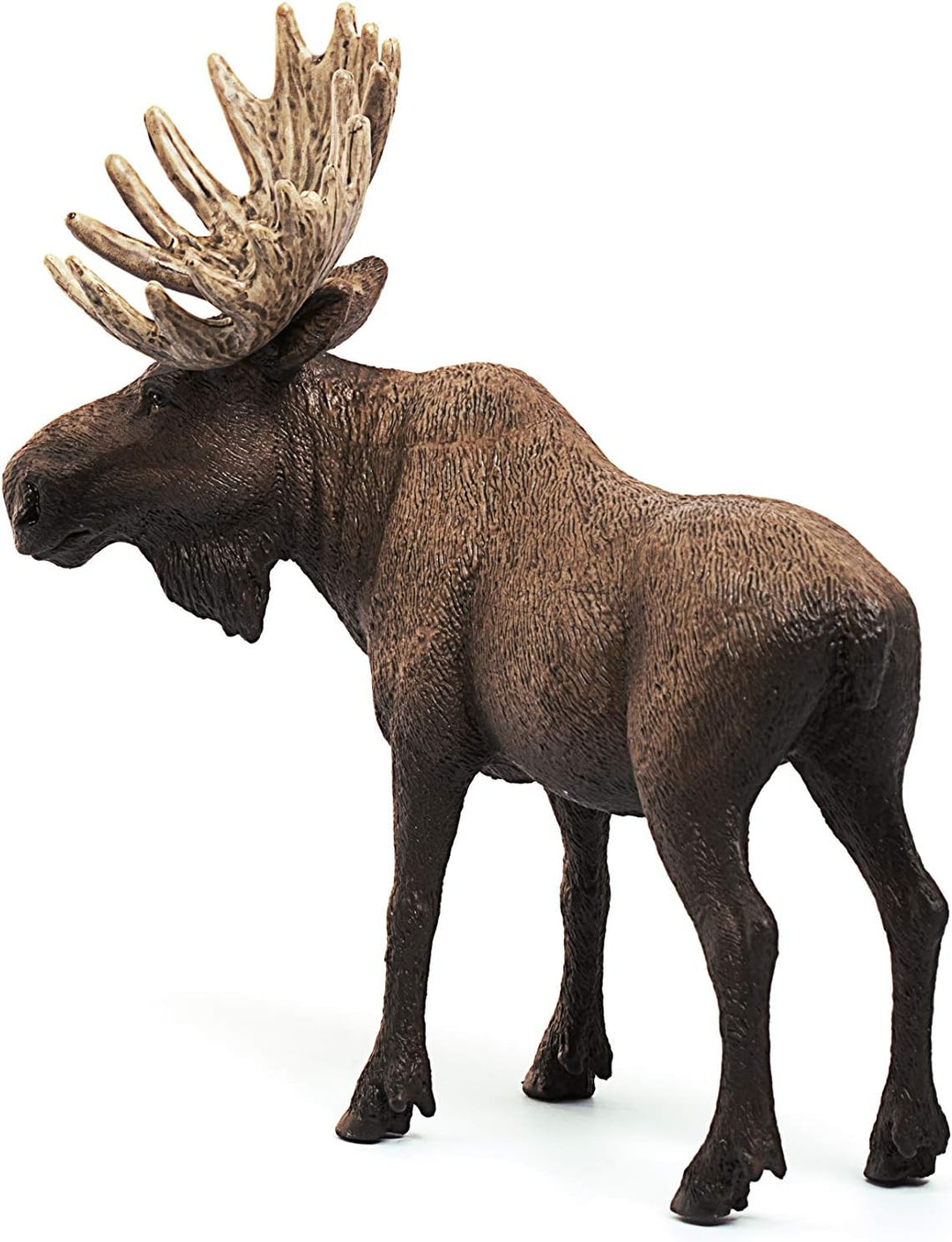 Schleich 14781 Moose Bull Figurine - Hand-Painted Wildlife Animal Toy for Kids, 13 x 7 x 11 cm