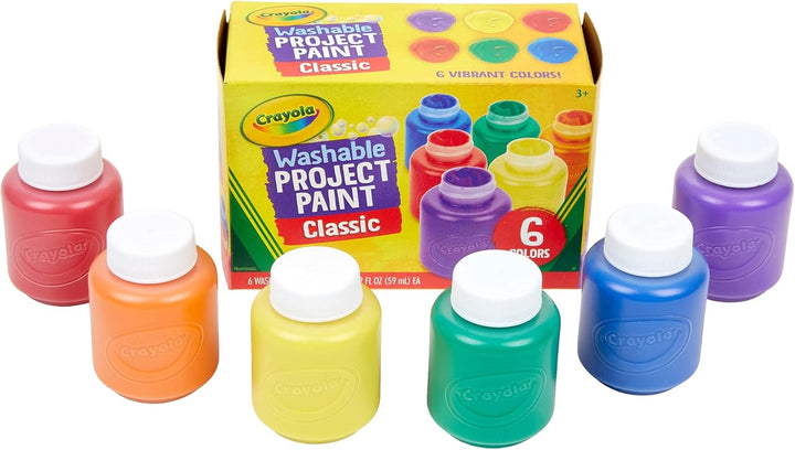 Crayola Washable Kids Paint Set - 6 Non-Toxic Colors for Ages 3+