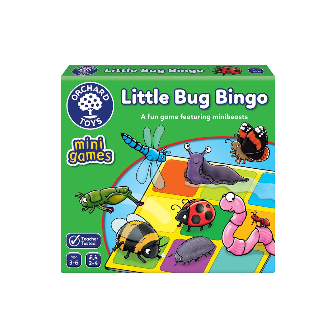 Orchard Toys Little Bug Bingo Mini Game for Kids - Travel Size Matching Game for 3+ Year Olds