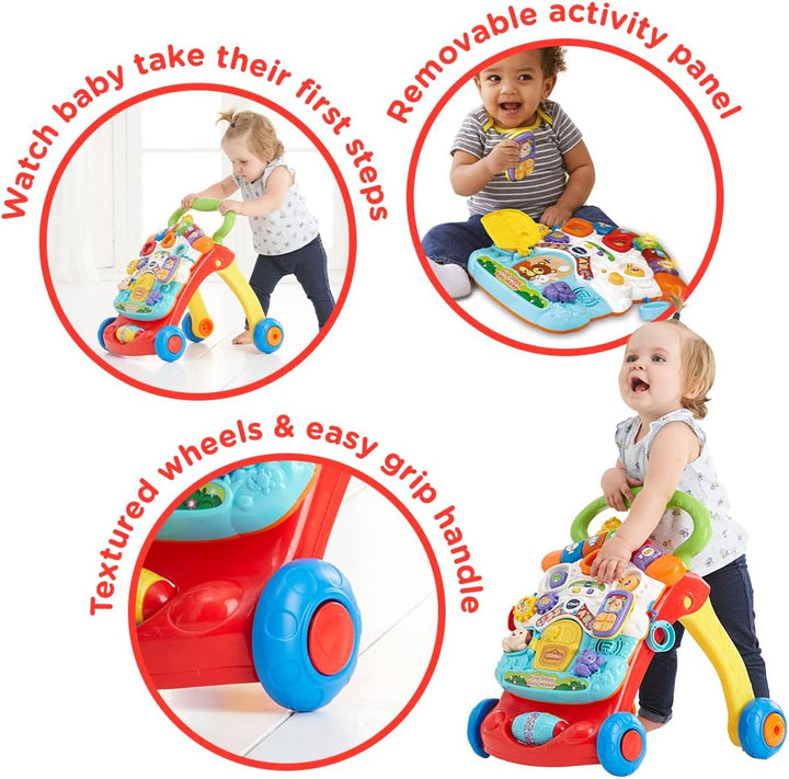 VTech First Steps Baby Walker - 2-in-1 Activity Centre with Lights, Sounds & Shape Sorter for 9 Months+