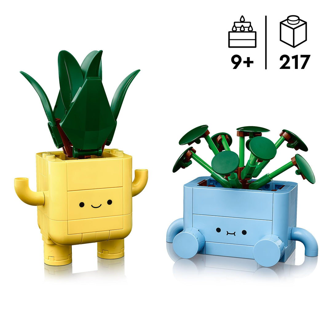 LEGO Botanicals Happy Plants Building Set - 217-Piece Craft Kit for Kids 9+