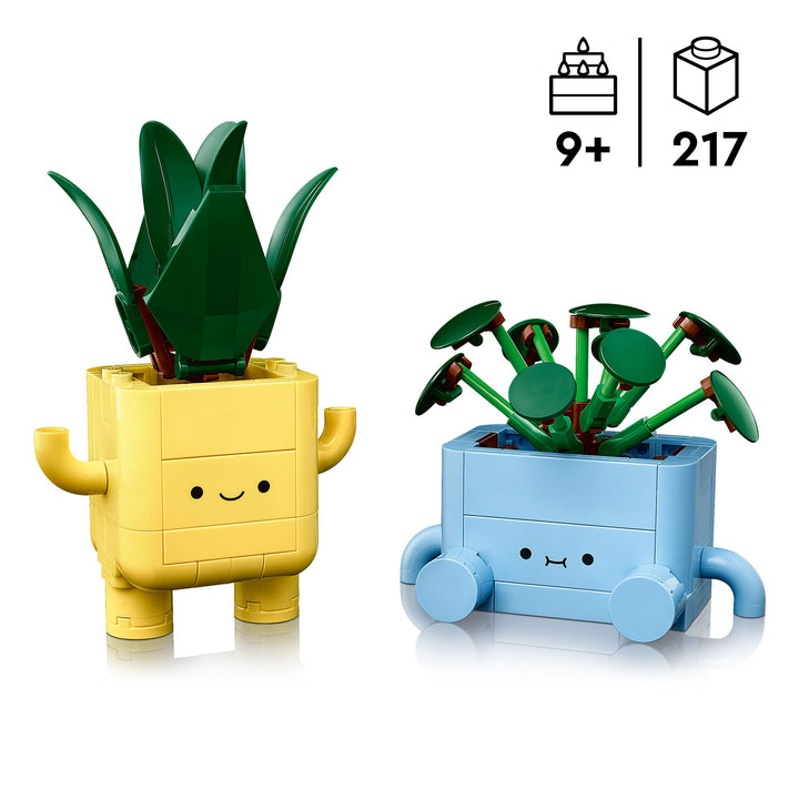 LEGO Botanicals Happy Plants Building Set - 217-Piece Craft Kit for Kids 9+