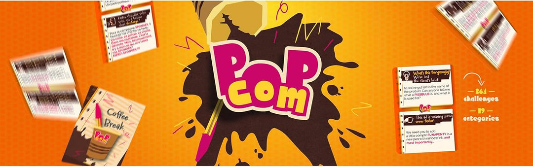Ludonaute Pop Com - Hillarious Party Game, 364 Challenges to Become Advertising (LUDO-POPCOM)