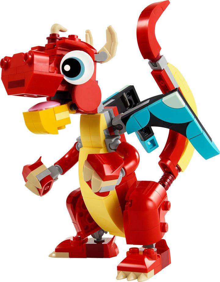 LEGO Creator 3in1 Red Dragon, Phoenix & Fish Building Set - 149 Pieces for Kids 6+