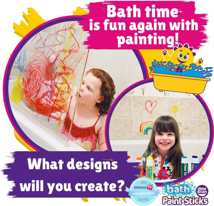 Little Brian - Bath Paint Sticks 6-Pack for Kids