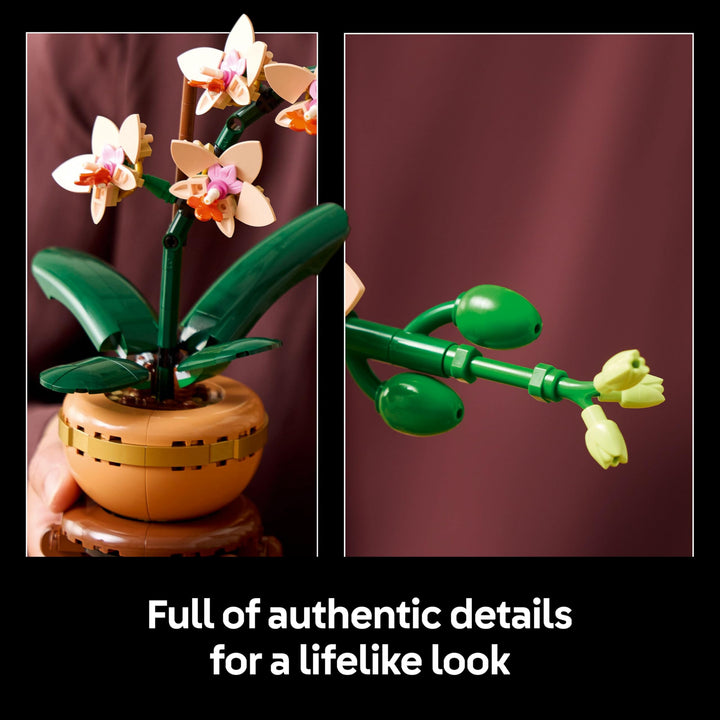 LEGO Botanicals Mini Orchid - Artificial Flower Building Kit for Adults