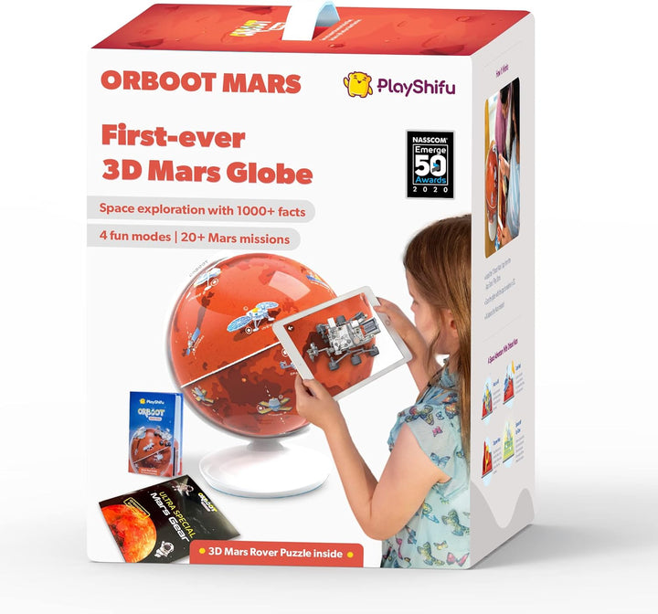 PlayShifu Orboot Mars Interactive Globe - AR-Powered Space Exploration for Ages 6-12