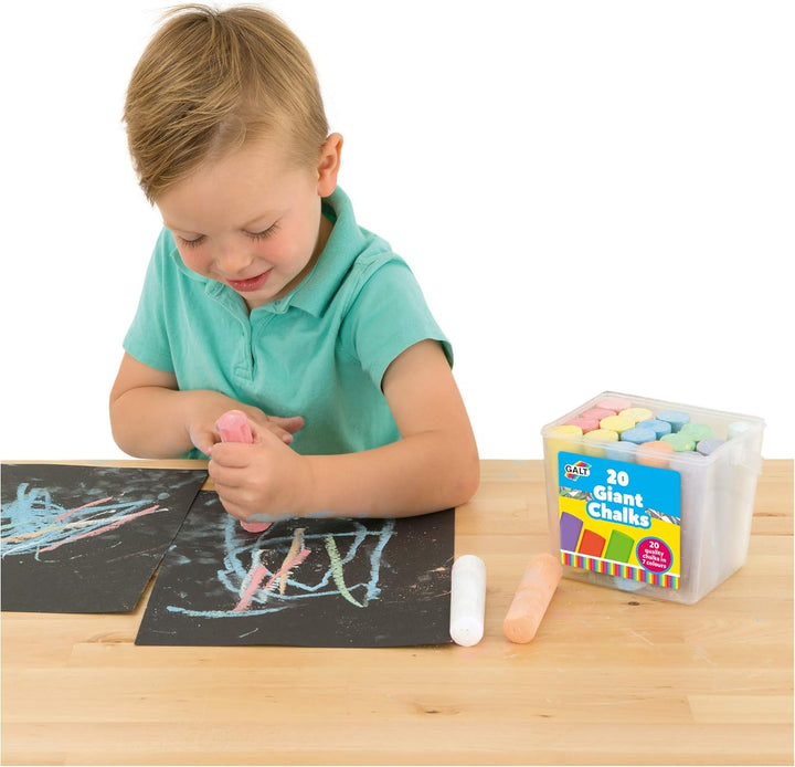 Galt Toys 20 Giant Chalks - Washable & Durable Kids Art Set for Ages 3+
