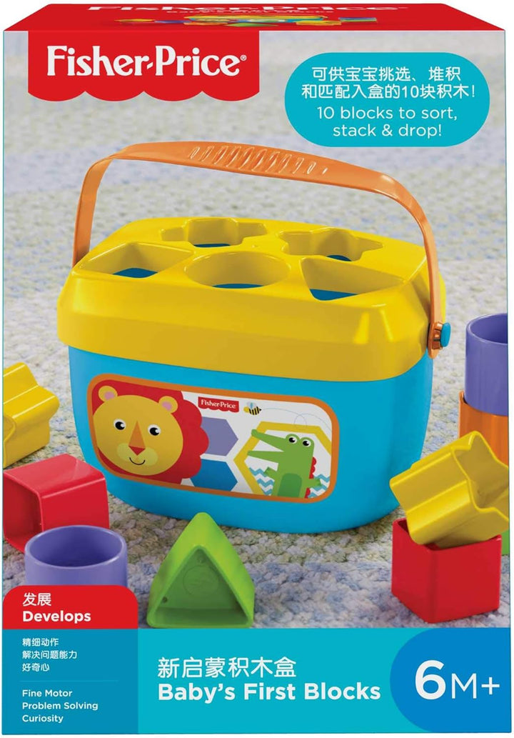Fisher-Price Baby's First Blocks - Shape Sorting & Stacking Toy for 6+ Months