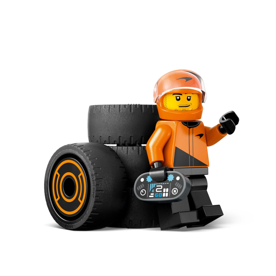 LEGO City F1 Driver with McLaren Race Car - Building Playset for Ages 6+