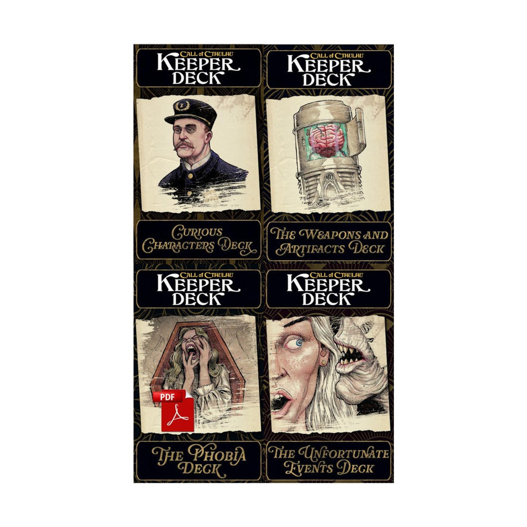 Chaosium Call of Cthulhu Trading Cards - Keeper Decks 2nd Edition Card Set (Second Edition)