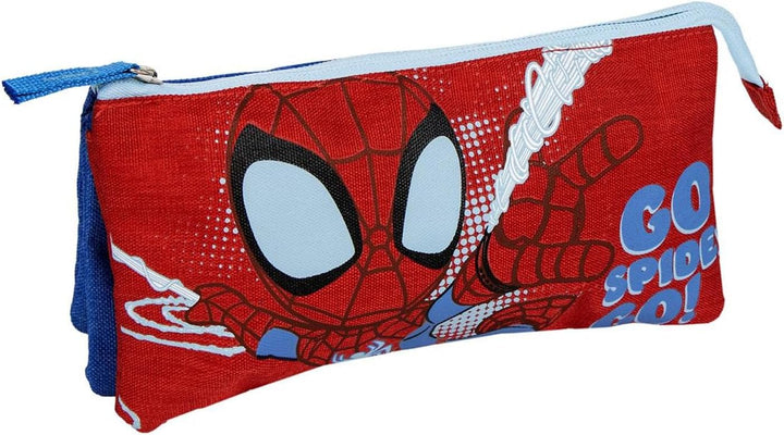 Cerda Marvel Spiderman Triple Compartment Zip Closure Pencil Case (2700001128)