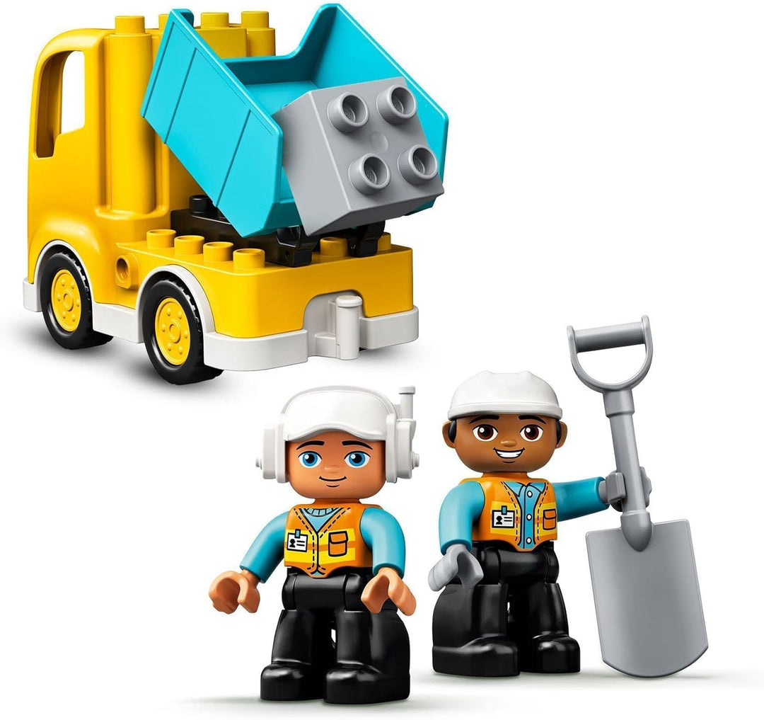 LEGO DUPLO Town Truck & Tracked Excavator Construction Playset for Toddlers 2+