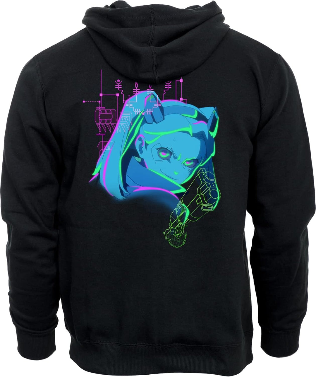 DPI Merchandising Cyberpunk: Edgerunners Hoodie Neon Rebecca Black Size XXL
