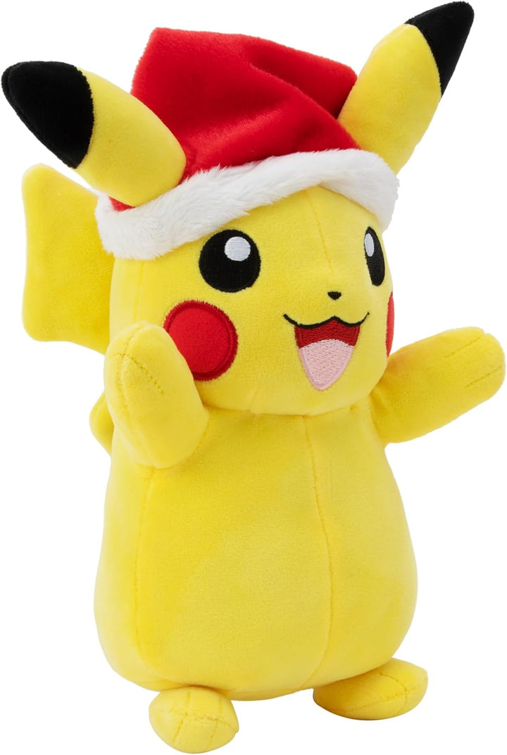 8" Seasonal Plush Pikachu with Santa Hat - Holiday Pokémon Collectible for Ages 2+